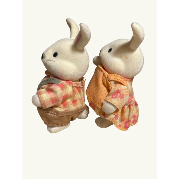 Lil Woodzeez Bunny Rabbit Couple Figurine Set - Picture 7 of 11